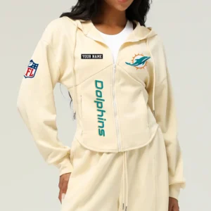 Miami Dolphins Football Team Logo Athletic Tracksuit Hoodie Customized AMCCLG003049
