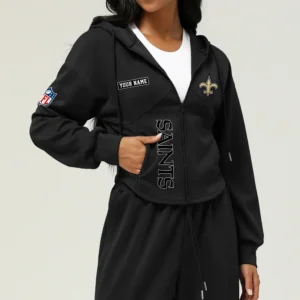 New Orleans Saints Football Team Logo Athletic Tracksuit Hoodie Customized AMCCLG003055