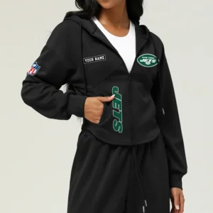 New York Jets Football Team Logo Athletic Tracksuit Hoodie Customized AMCCLG003059