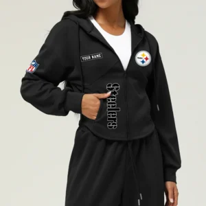 Pittsburgh Steelers Football Team Logo Athletic Tracksuit Hoodie Customized AMCCLG003063