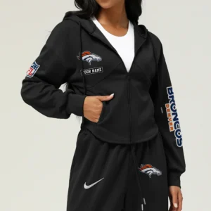 Denver Broncos Football Team Logo Athletic Tracksuit Hoodie Customized AMCCLG003030