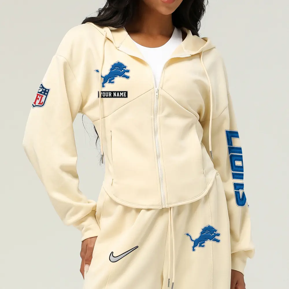 Detroit Lions Football Team Logo Athletic Tracksuit Hoodie Customized AMCCLG003032 - Image 2