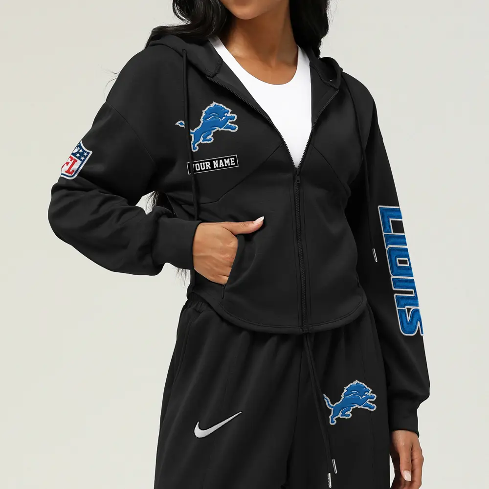 Detroit Lions Football Team Logo Athletic Tracksuit Hoodie Customized AMCCLG003032 - Image 4