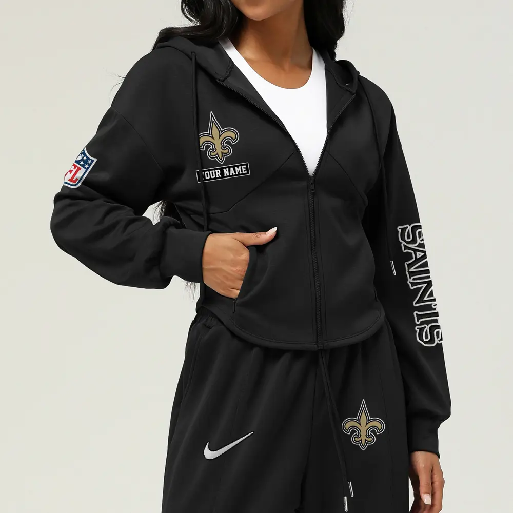 New Orleans Saints Football Team Logo Athletic Tracksuit Hoodie Customized AMCCLG003056