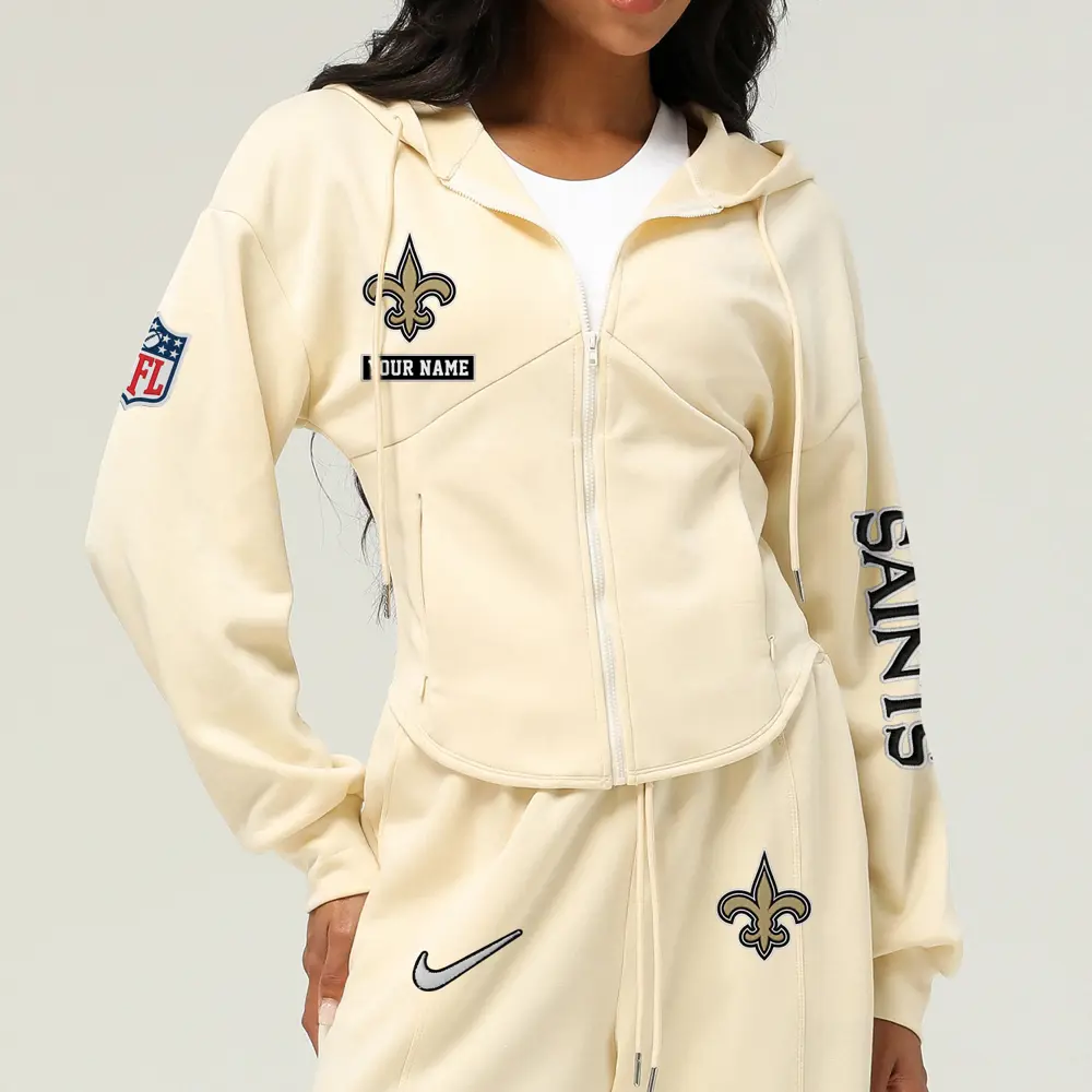New Orleans Saints Football Team Logo Athletic Tracksuit Hoodie Customized AMCCLG003056 - Image 3