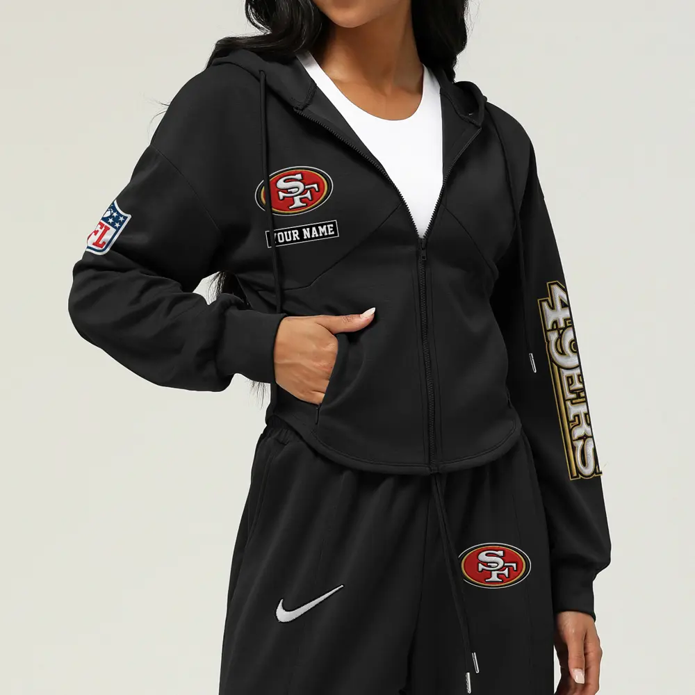 San Francisco 49ers Football Team Logo Athletic Tracksuit Hoodie Customized AMCCLG003066