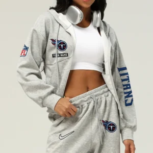 Tennessee Titans Football Team Logo Athletic Tracksuit Hoodie Customized AMCCLG003072