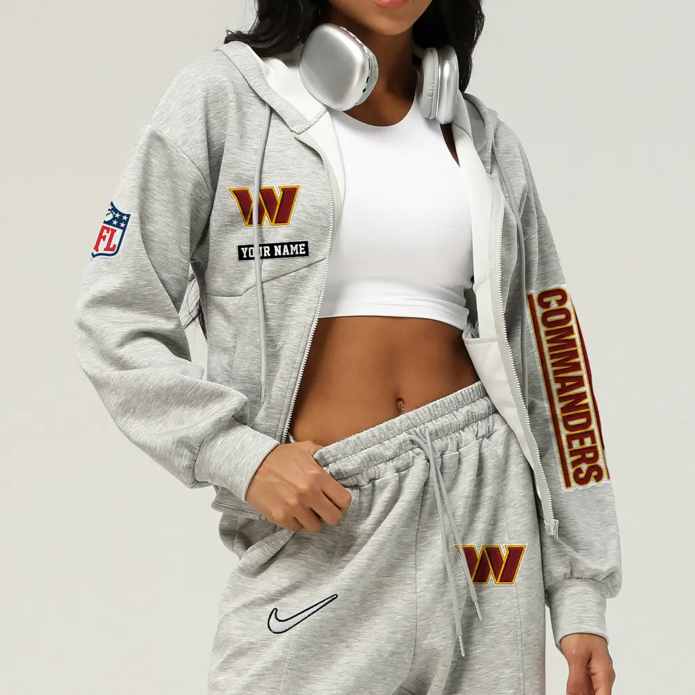 Washington Commanders Football Team Logo Athletic Tracksuit Hoodie Customized AMCCLG003074 - Image 2