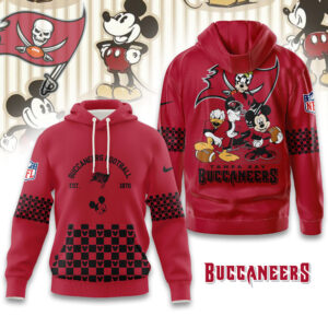 Tampa Bay Buccaneers Disney x NFL Hoodie Personalized – Custom Name Disney Character Hoodie, Mother's Day Gift, Family Travel Shirt AMCCLG003104