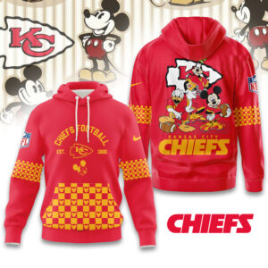 Kansas City Chiefs Disney x NFL Hoodie Personalized – Custom Name Disney Character Hoodie, Mother's Day Gift, Family Travel Shirt AMCCLG003090