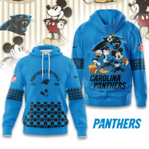 Carolina Panthers Disney x NFL Hoodie Personalized – Custom Name Disney Character Hoodie, Mother's Day Gift, Family Travel Shirt AMCCLG003079